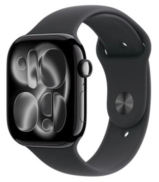 Watch Series 11 GPS koperta 46 mm z aluminium w kolorze onyksu, pasek sportowy w kolorze czarnym - rozmiar S/M Apple