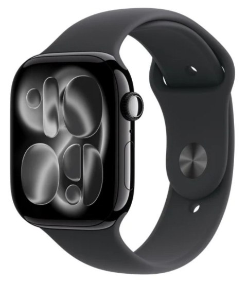 Watch Series 11 GPS koperta 46 mm z aluminium w kolorze onyksu, pasek sportowy w kolorze czarnym - rozmiar S/M Apple