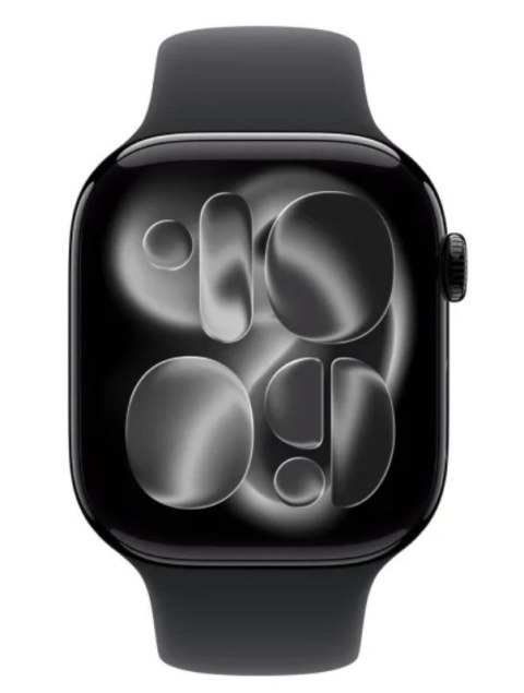 Watch Series 11 GPS koperta 46 mm z aluminium w kolorze onyksu, pasek sportowy w kolorze czarnym - rozmiar S/M Apple