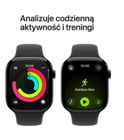 Watch Series 11 GPS koperta 46 mm z aluminium w kolorze onyksu, pasek sportowy w kolorze czarnym - rozmiar S/M Apple