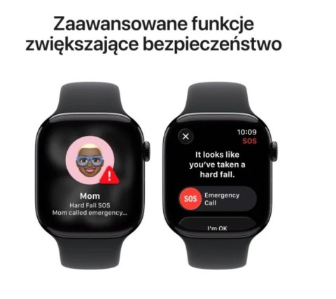 Watch Series 11 GPS koperta 46 mm z aluminium w kolorze onyksu, pasek sportowy w kolorze czarnym - rozmiar S/M Apple