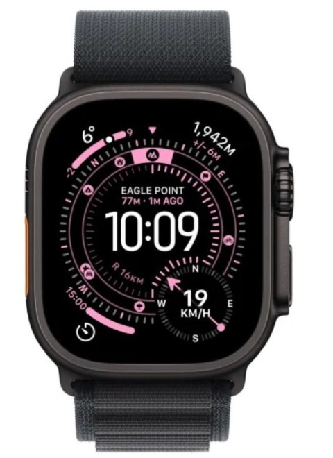 Watch Ultra 3 GPS + Cellular, koperta 49 mm z tytanu w kolorze czarnym, opaska Alpine w kolorze czarnym - rozmiar M