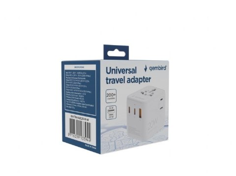 Adapter sieciowy Uniwersalny kostka 20W