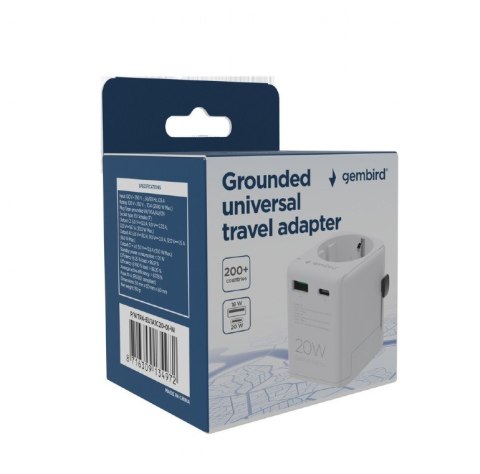 Adapter sieciowy uziemienie Uniwersalny 20W