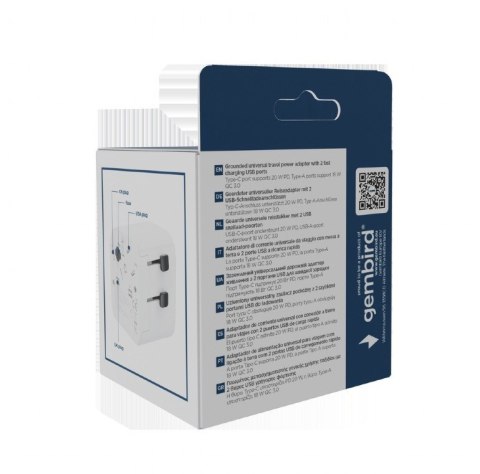 Adapter sieciowy uziemienie Uniwersalny 20W