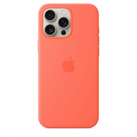 Etui silikonowe z MagSafe do iPhonea 16 Pro Max - mandarynkowe