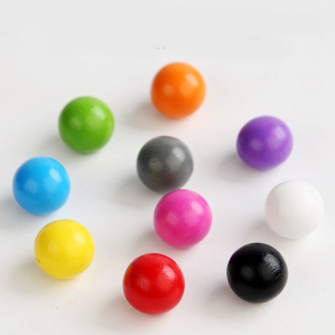 Gra Drewniana Zręcznościowa Edukacyjna Sorter Kolorowe Kulki