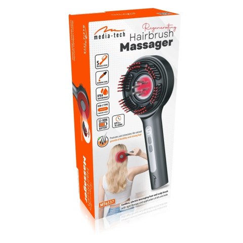 MasujÄca szczotka do wĹosĂłw i skĂłry gĹowy REGENERATING HAIRBRUSH MASSAGER MT6537
