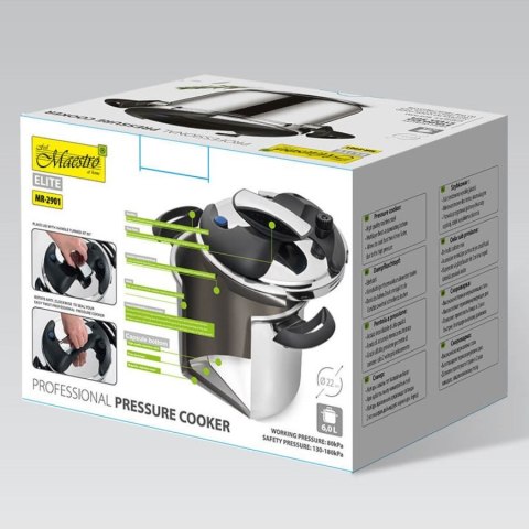 Szybkowar / garnek ciśnieniowy 6,0l, 22cm, 80kPa MR-2901