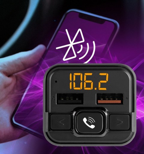 Transmter FM z bluetooth z ĹadowarkÄ 18W