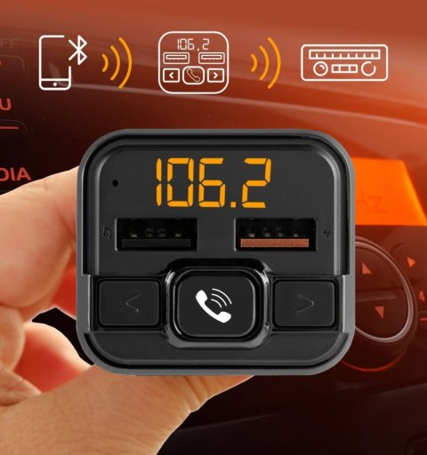 Transmter FM z bluetooth z ĹadowarkÄ 18W