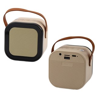 Zestaw Karaoke Głośnik Mikrofon Bezprzewodowy K12 RGB Bluetooth Beżowy