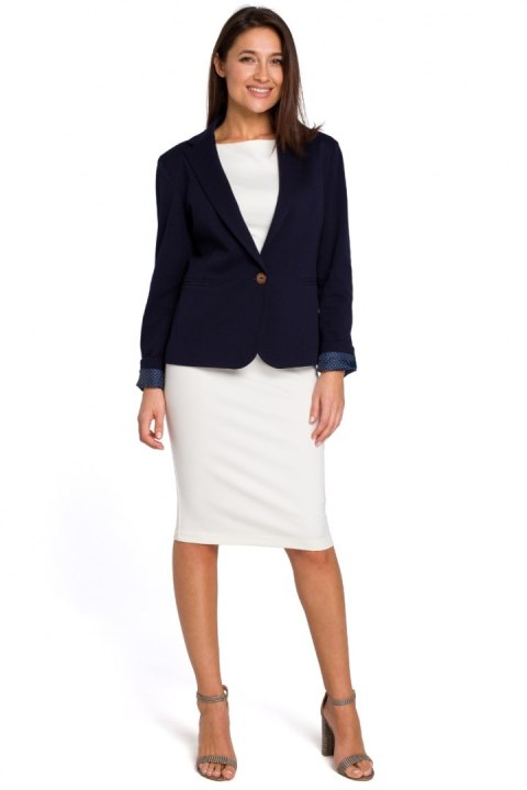 Żakiet Model S154 Navy - Stylove Żakiet Model S154 Navy - Stylove