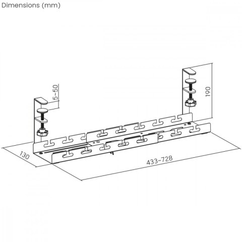 Organizer podbiurkowy na kable MC-103W