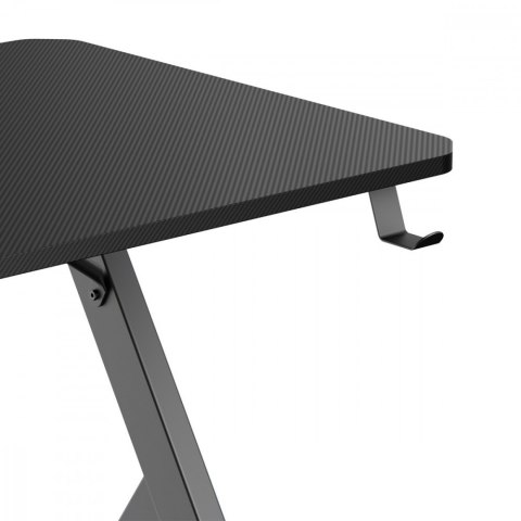 Biurko gamingowe NanoRS 120x60x75cm RS101 z uchwytem na słuchawki i kubek Czarne