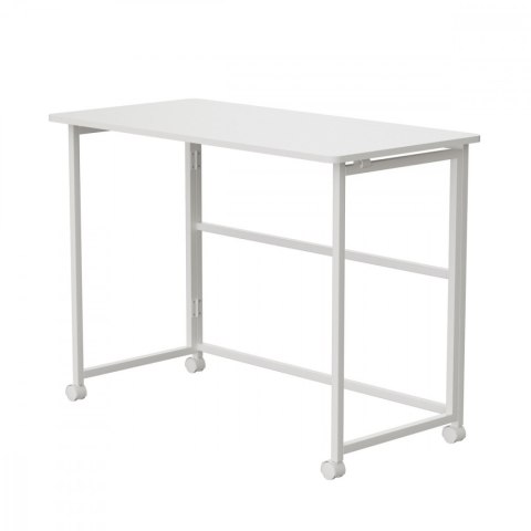 Biurko, stolik z kółkami MC-1250W 100x50 cm blat, max 50kg Białe