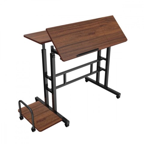 Mobilne biurko regulowane MC-124 B max 50kg, regulacja wysokości 67-115 cm, blat 80x60 cm