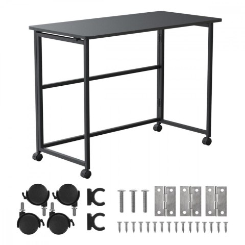 Składane mobilne biurko MC-1250 B blat 100x50 cm, max50 kg Czarne
