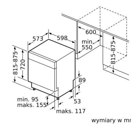 Zmywarka front Extra Dry SMU2HVS06E inox