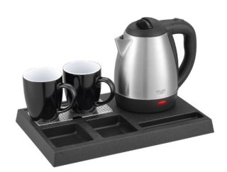 Czajnik hotelowy 1.2l inox&tacka powitalna AD1354