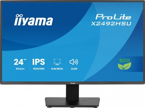 Monitor 24 cale X2492HSU-B1 IPS,FHD,HDMI,DP,120Hz,300cd,4ms,USB HUBx2cienkie ramki, 1500:1, ErP B