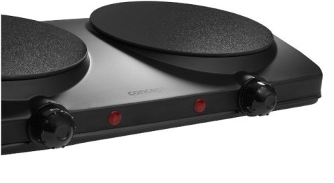 Kuchenka elektryczna dwupalnikowa czarna VE3060