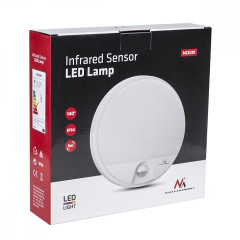 Lampa LED z Czujnikiem Ruchu MCE291 W