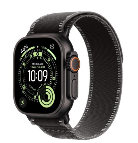 Watch Ultra 3 GPS + Cellular koperta 49 mm z tytanu w kolorze czarnym, opaska Trail w kolorze czarnym/węgla drzewnego - rozmiar 