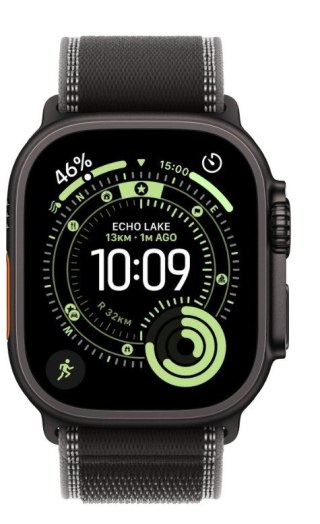 Watch Ultra 3 GPS + Cellular koperta 49 mm z tytanu w kolorze czarnym, opaska Trail w kolorze czarnym/węgla drzewnego - rozmiar 