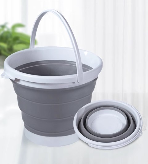 DUŻE WIADRO Z RĄCZKĄ SKŁADANE SILIKONOWE WIADERKO 5L