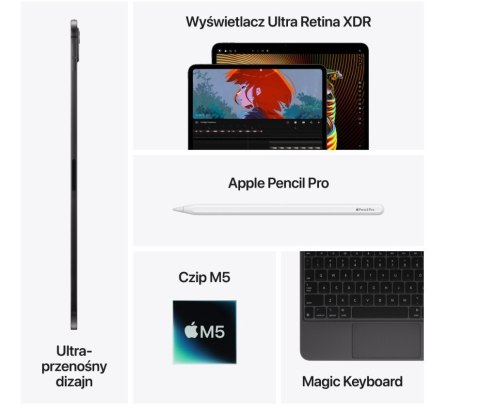 IPad Pro 11-calowy Wi-Fi 512 GB ze standardowym szkłem - Gwiezdna czerń