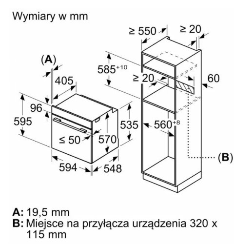 Piekarnik AirFry HBG536EW4 biały