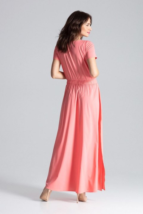 Sukienka Model L042 Coral - Lenitif Sukienka Model L042 Coral - Lenitif