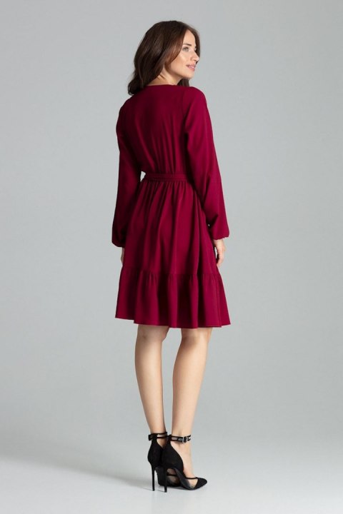 Sukienka Model L053 Bordo - Lenitif Sukienka Model L053 Bordo - Lenitif