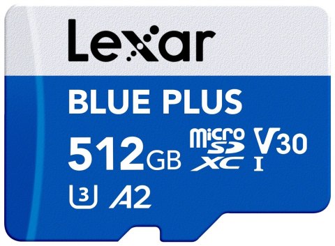 Karta pamięci microSD 512GB C10 A2 U3 V30 170MB/s Blue Plus