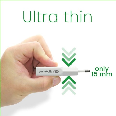 Ładowarka sieciowa SUPER SLIM QC 3.0 20W 1XUSB 1XUSB-C biała SC-340Q