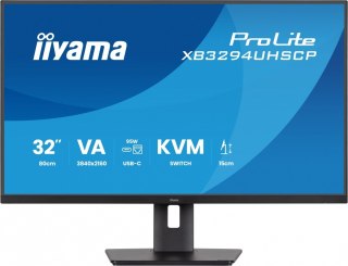 Monitor 31,5 cala XB3294UHSCP-B1.4K,VA,2xHDMI,DP,USB-C dock 95W, PIP,RJ45, 400cd, 2ms, 4xUSB, KVM,Sync,2x5W, HAS (150) PIVOT,