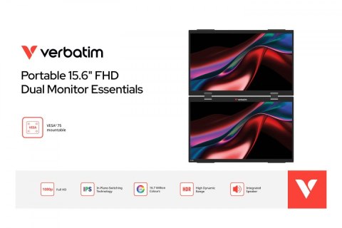 Monitor dotykowy DUAL Essentialis 2x 15,6 Full HD 60Hz