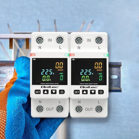 Jednofazowy elektroniczny licznik | miernik zużycia energii | DIN35 | zdalne sterowanie | historia pomiaru | WiFi | TUYA | Smart