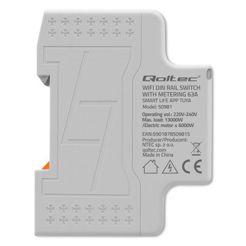 Jednofazowy elektroniczny licznik | miernik zużycia energii | DIN35 | zdalne sterowanie | historia pomiaru | WiFi | TUYA | Smart