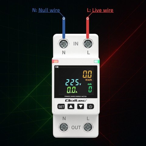 Jednofazowy elektroniczny licznik | miernik zużycia energii | DIN35 | zdalne sterowanie | historia pomiaru | WiFi | TUYA | Smart