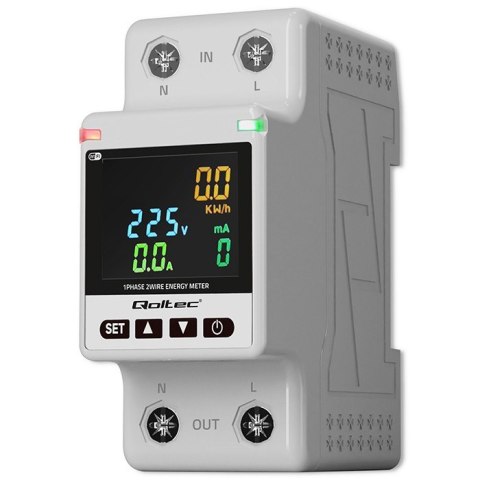 Jednofazowy elektroniczny licznik | miernik zużycia energii | DIN35 | zdalne sterowanie | historia pomiaru | WiFi | TUYA | Smart