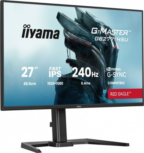 Monitor 27 cali GB2771HSU-B1 0.4ms,Fast IPS, HAS (150) PIVOT, 1xUSB 3.2, 1xUSB C, 240Hz, DP, 2xHDMI,Adaptive G-SYNC-1920x