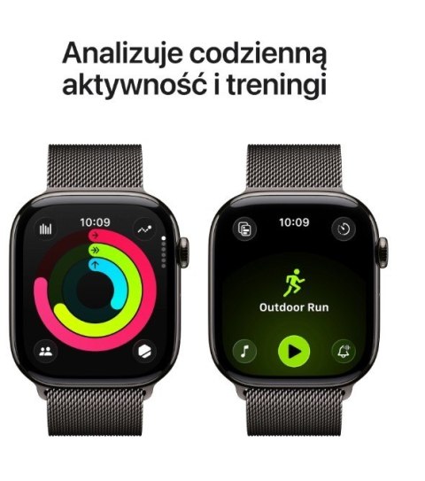 Watch Series 11 GPS + Cellular koperta 42 mm z tytanu w kolorze łupku, bransoleta mediolańska w kolorze łupku