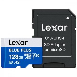 Karta pamięci microSD 128GB C10 A2 U3 V30 170MB/s Blue Plus