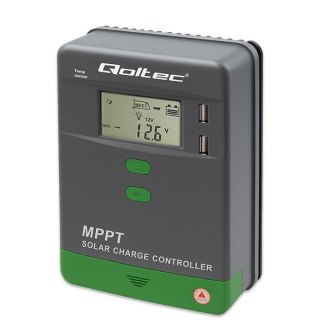 Solarny regulator ładowania MPPT z czujnikiem temperatury 40A | 12V/24V | LCD | 2xUSB | Bluetooth | APP | GEL | LiFePO4