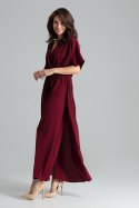 Sukienka Model L055 Bordo - Lenitif Hurtownia odzieży on-line, moda damska, bielizna i obuwie dla kobiet - Matterhorn.pl