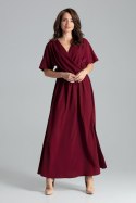 Sukienka Model L055 Bordo - Lenitif Hurtownia odzieży on-line, moda damska, bielizna i obuwie dla kobiet - Matterhorn.pl