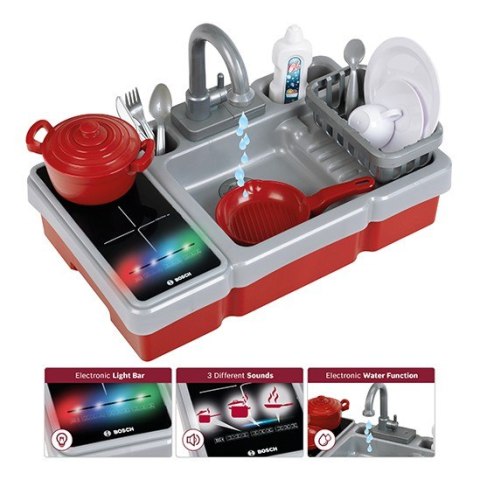 Zlewozmywak z funkcją lania wody i światłem