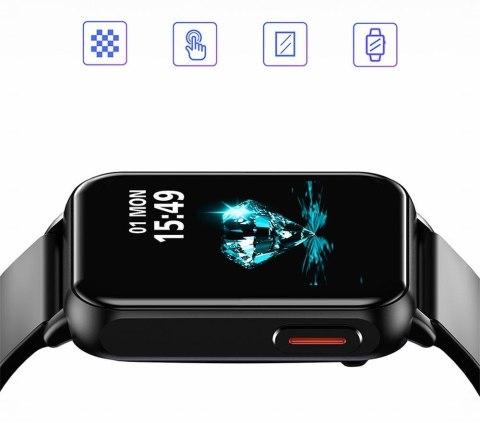 Smartwatch Gravity Czarny 2 Paski GT17-7